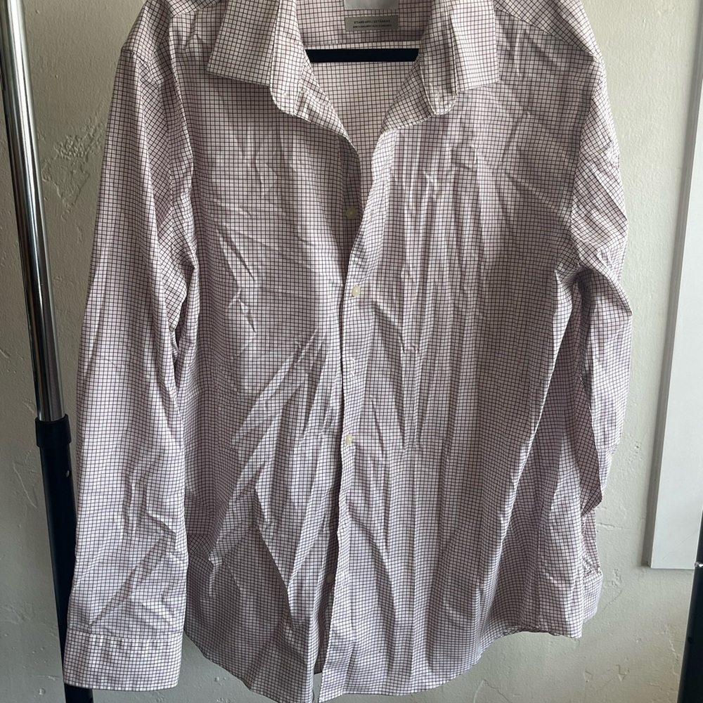 Goodfellow & Co White and Brown Dress Shirt